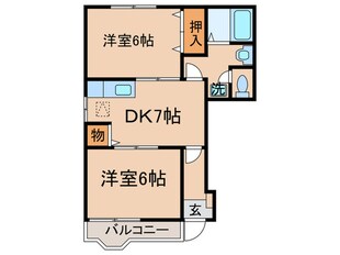 エヴァーグリーンＤの物件間取画像